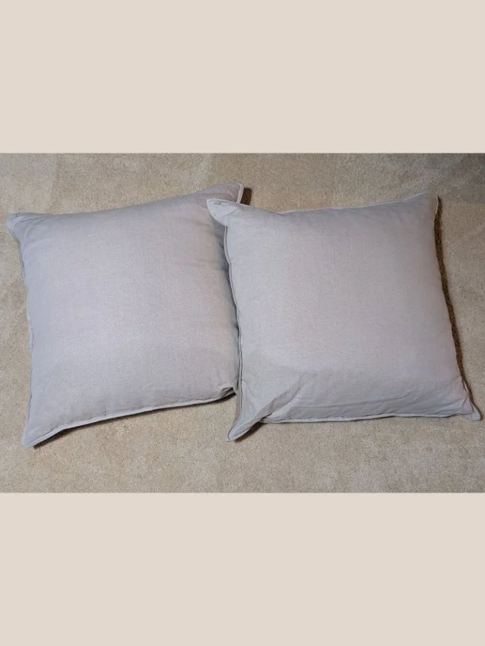 SET OF 2 RARE Pottery Barn FAUX Suede/Linnen Pillow Cover 24